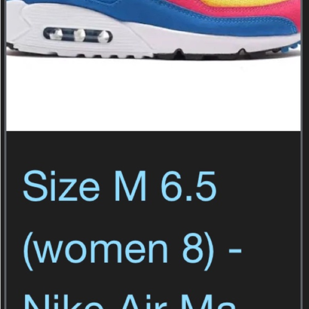 Nike Kids Air Max Sneakers - Pink, Blue, Yellow - Picture 8 of 8